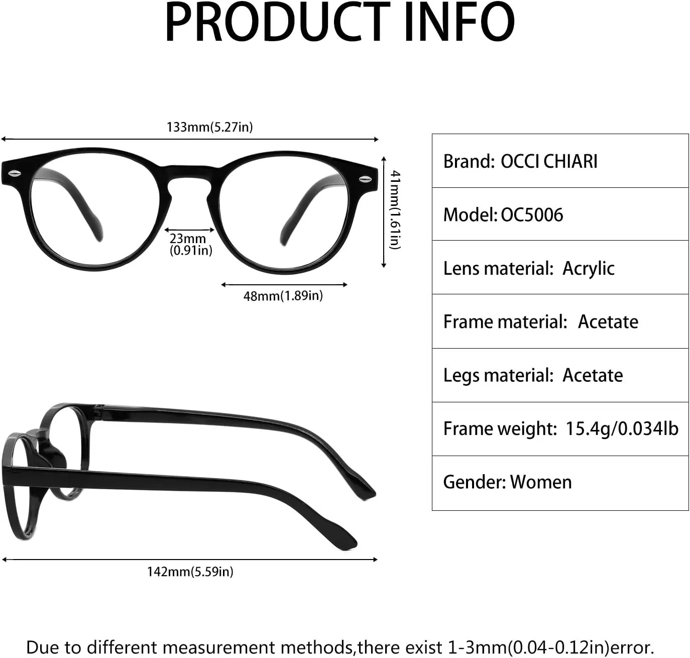 OCCI CHIARI Blue Blocking Computer Glasses Women, Lady Gaming Glasses for Eye Strain