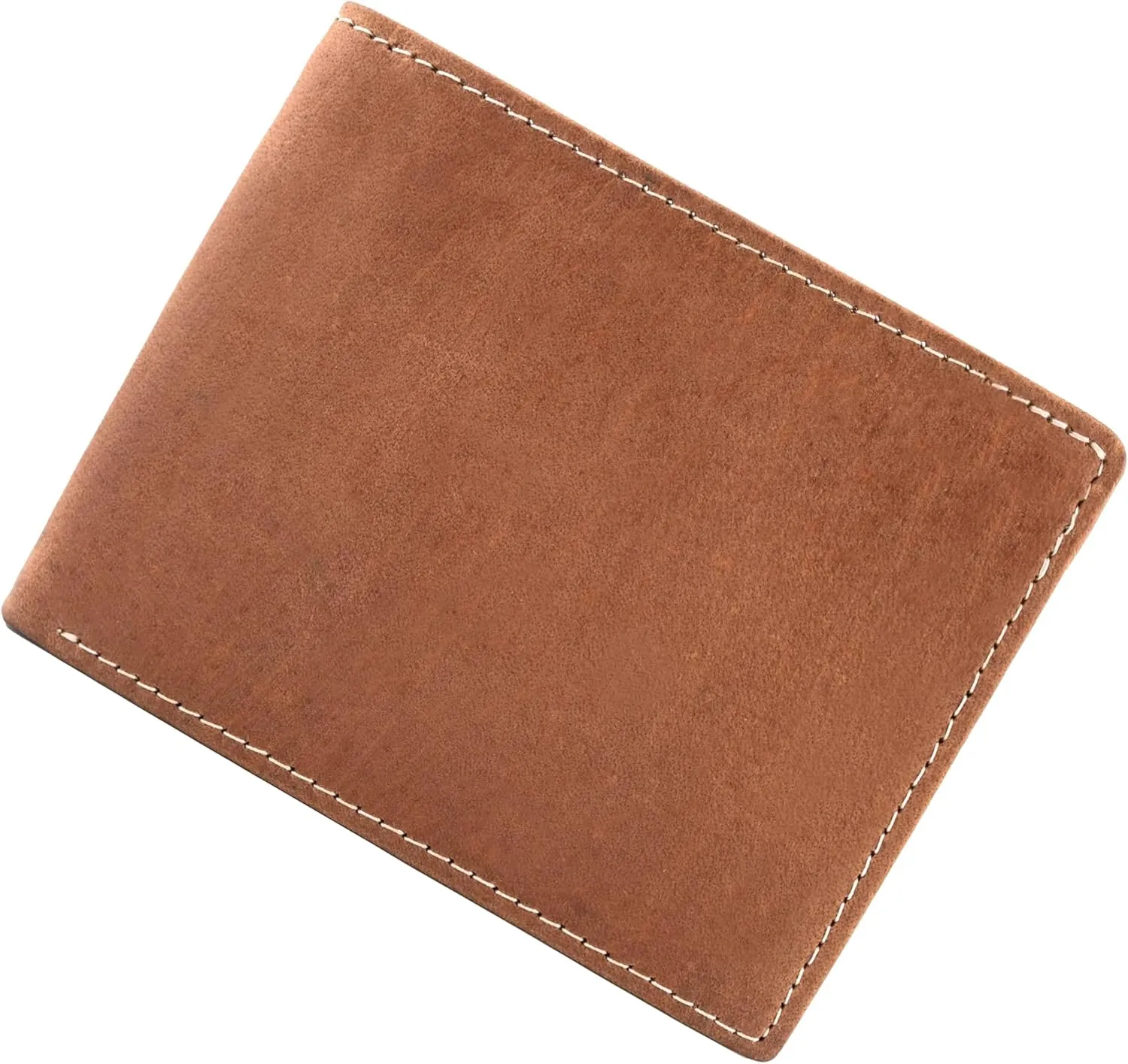 O'Hare Bags Genuine Leather Wallet for Men, RFID Blocking, Cowhide Leather, Extra Capacity, Extra Strong Stitching, (Bifold Wallet, Vintage Brown)