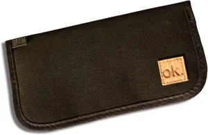 ok. Double Layered EMF Phone Pouch and Wallet blocking phone wallet envelope sleeve made with natural canvas. Block radiation from mobile phone 5G cellphones, faraday bag okbeanie