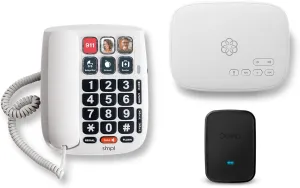 Ooma Family Home Phone Service Bundle with Premier Service Plan. Includes Address-Based 911 and Text alerts, Unlimited Nationwide Calling, Call Blocking, Mobile app. Subscription Required.