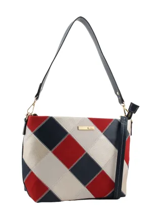 Orbit Midi Shoulder Bag | Navy