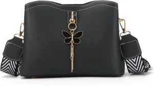 Oweisong Leather Butterfly Purse for Women Small Trendy Crossbody Shoulder Bag Ladies Fashion Cute White Handbags