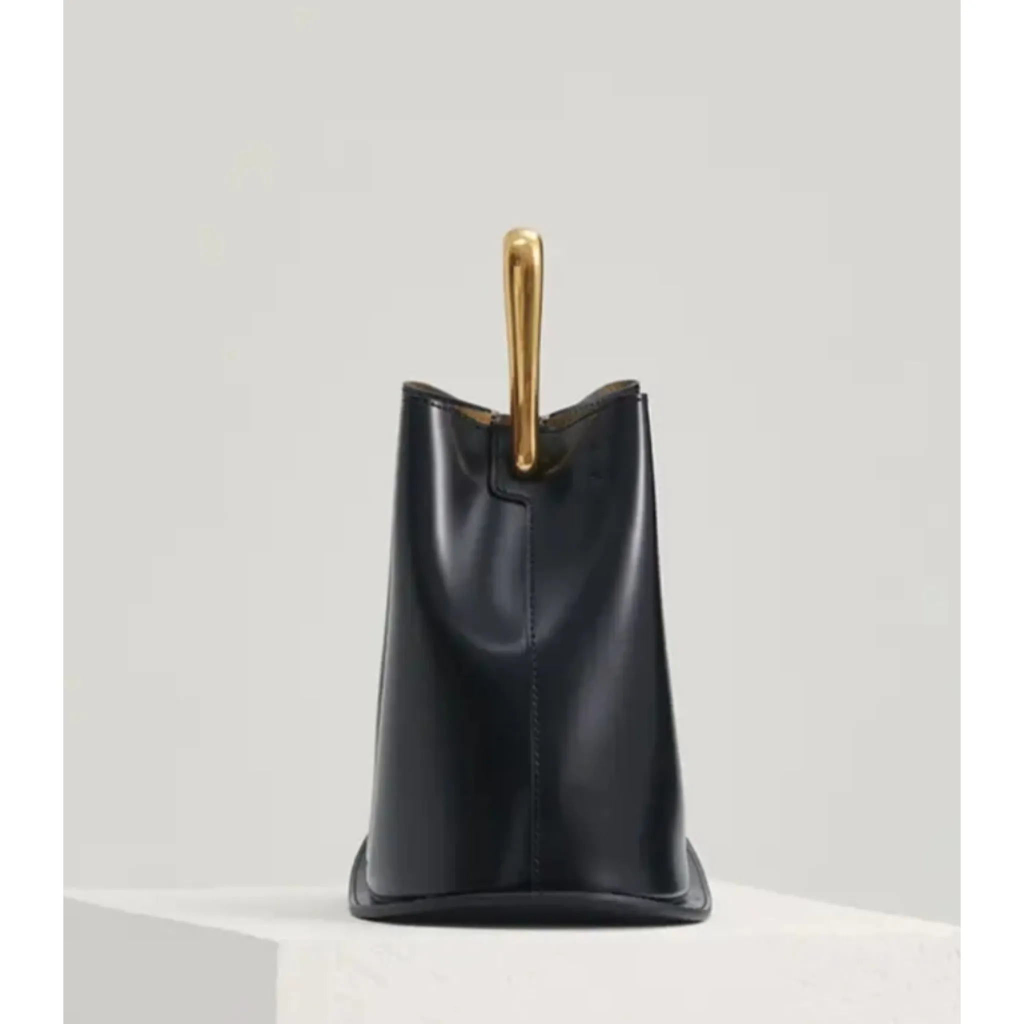 Ozzy Black Leather Gold Limited Edition Handbag