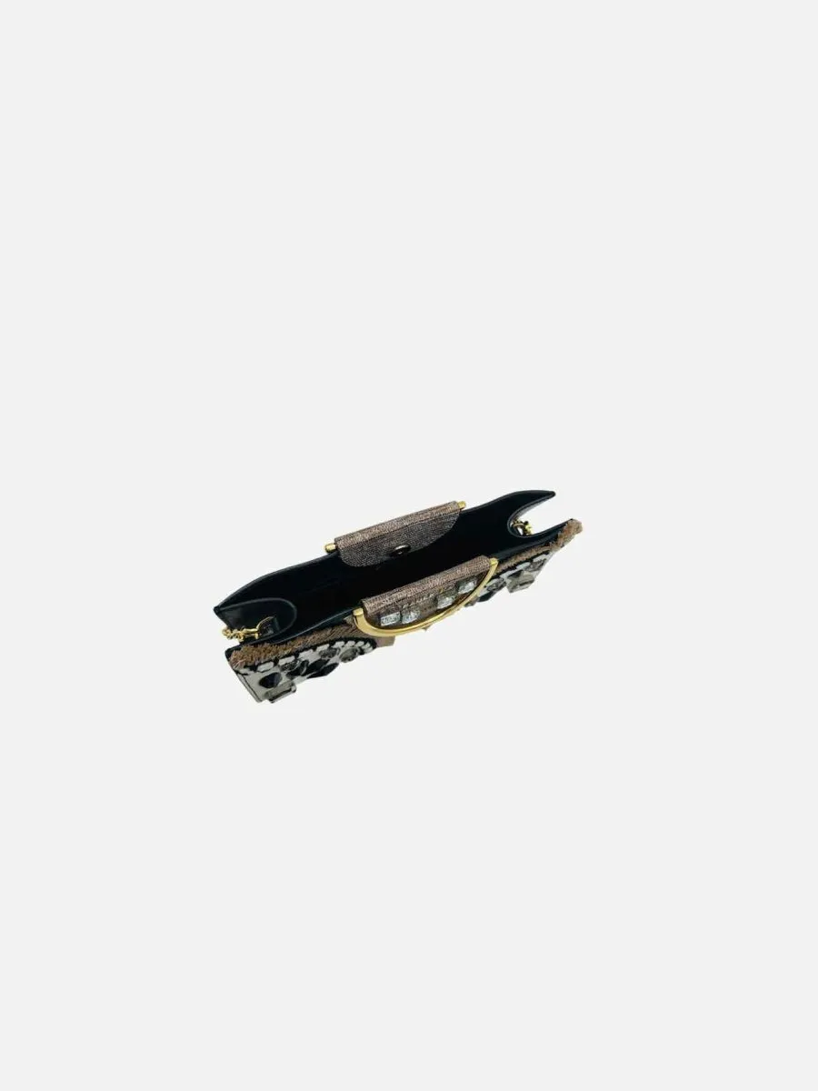 PAULE KA Tricolor White Multicolor Clutch