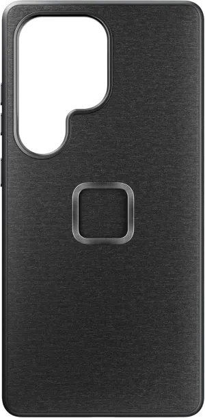 Peak Design Mobile Everyday Phone Case for Samsung Galaxy S25 Ultra, Charcoal, Slim Profile, 6 ft Drop Protection, Weatherproof Fabric Shell, SlimLink Connects to Mobile Mounts & Gear