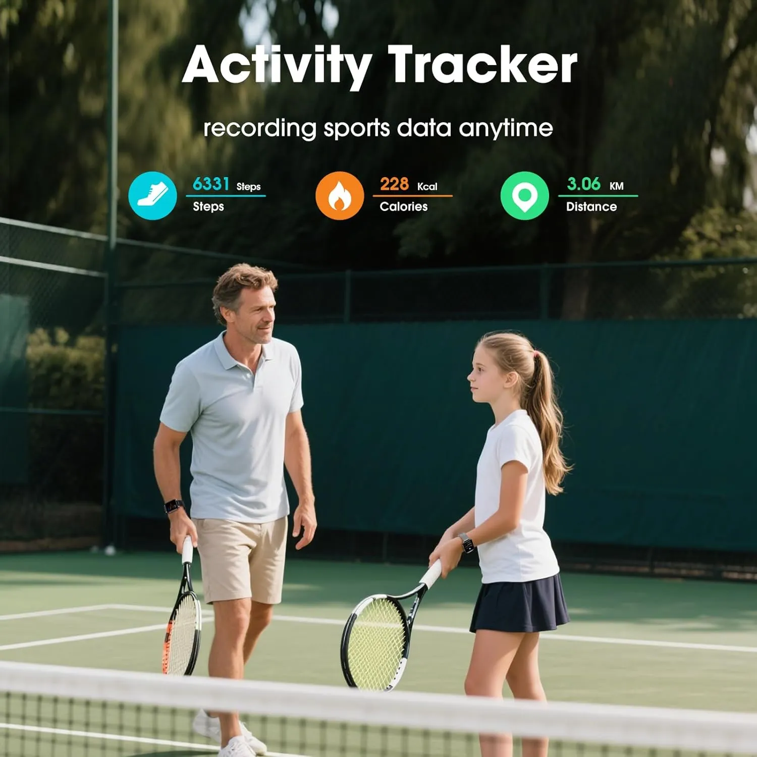 Pedometer Watch Senior Friendly No App/Phone Required, Waterproof Fitness Tracker Watch with Step Counter Calories/Sleep Tracker for Walking Running for Men Women