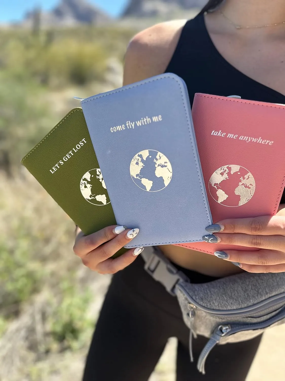 Phone Charging Passport Holder - Travel Wallet with Removable Power Bank holds money, cards, phone, travel docs- RFID Blocking - Compatible with All Phones - Travel Accessories