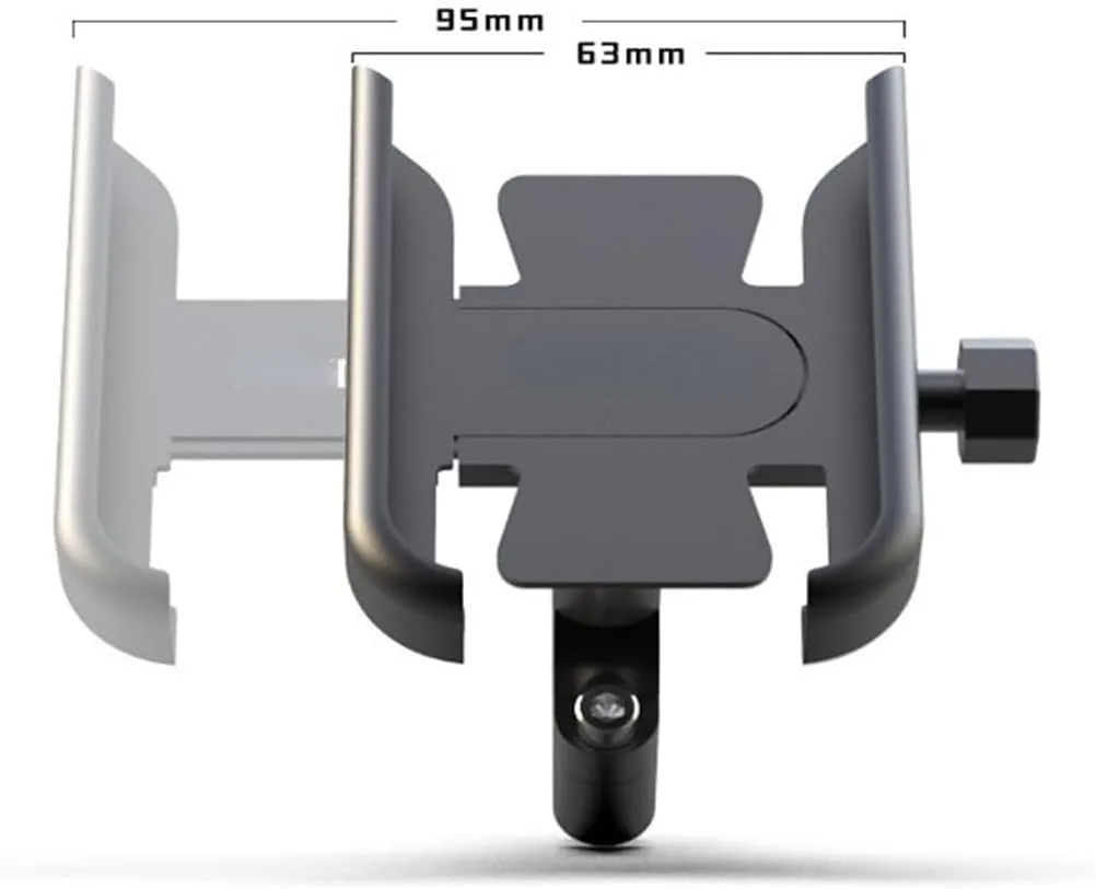 Phone Holder Navigation Bracket Motorcycle for Forza 125 250 300 350 750 GPS Navigator Rearview Mirror Handlebar Bracket Accessories Motorcycle Mobile Phone Holder(H Sliver)