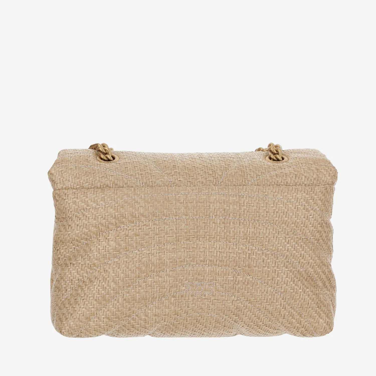 Pinko Raffia axelväska med logotyp