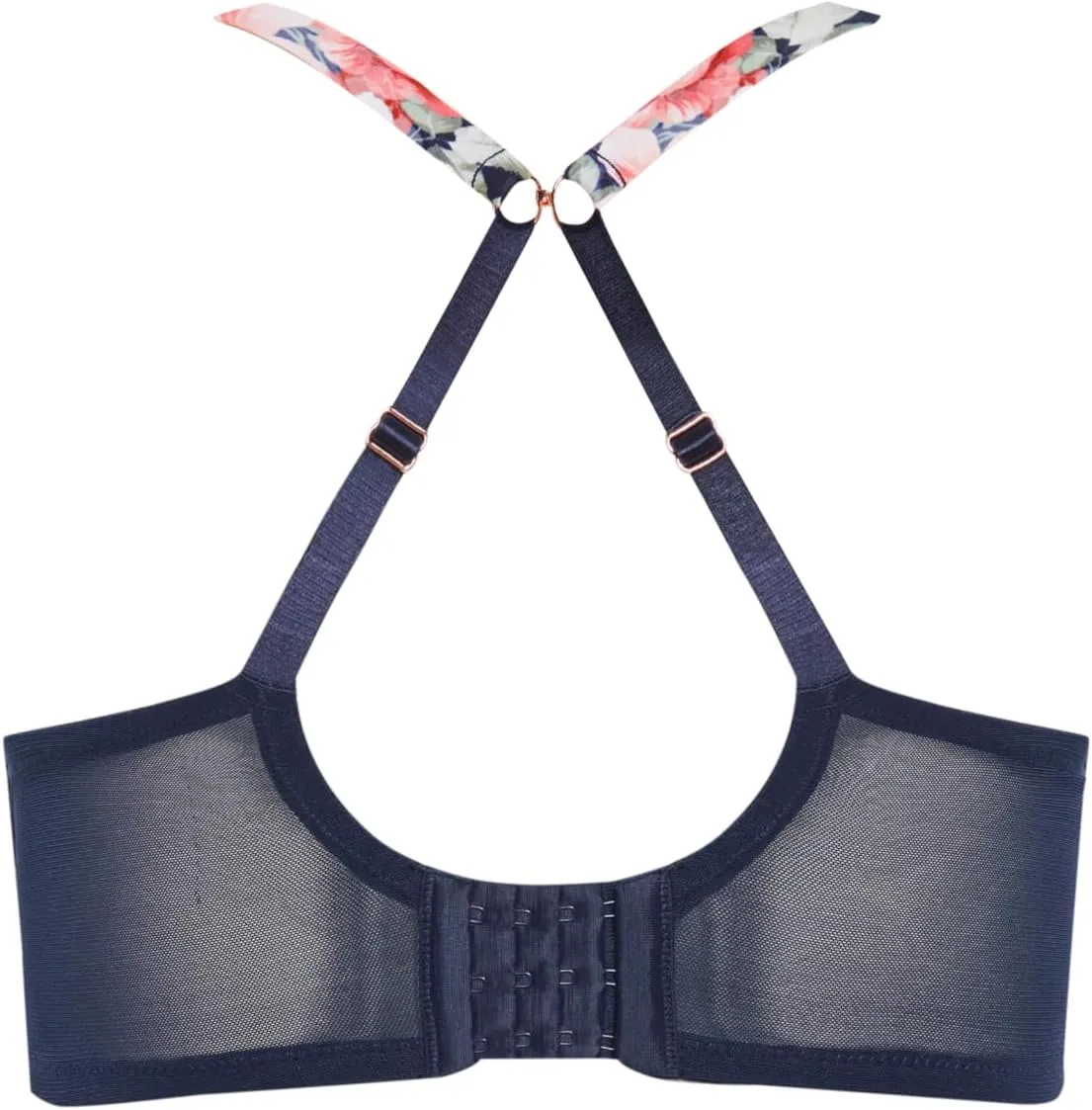 Plus Size Florence Contour Bra in Navy Floral Print