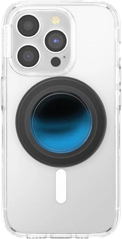 PopSockets Phone Grip Compatible with MagSafe, Phone Holder, Wireless Charging Compatible - Tidepool Night Tide