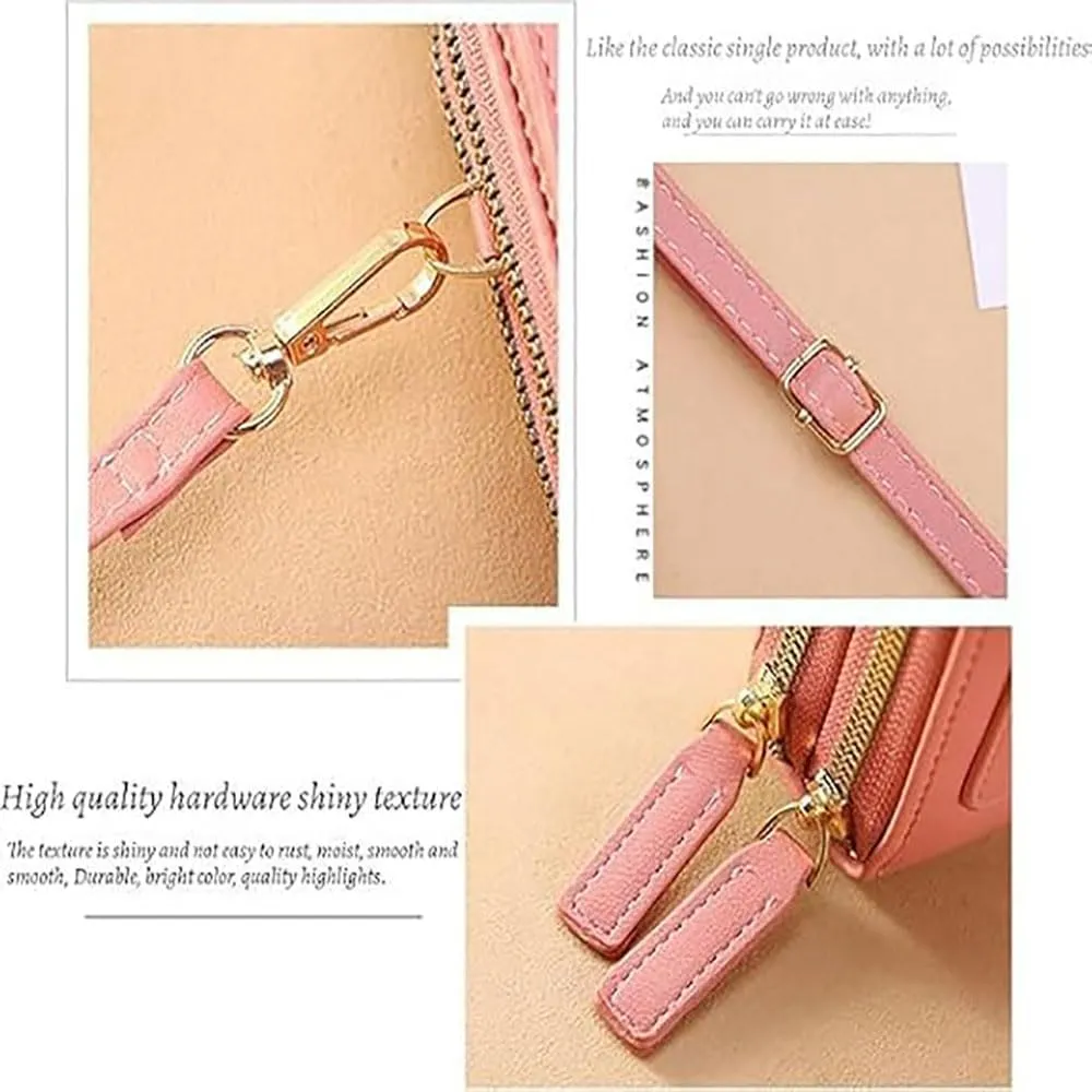 Popularate Anti-Theft Leather Bag, Touchscreen Purse Crossbody, RFID Blocking Crossbody Cell Phone Purse for Women