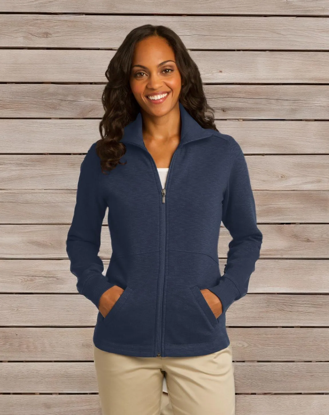 Port Authority Ladies Slub Fleece Full-Zip Jacket