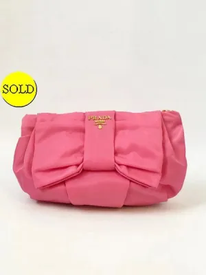 Prada Tessuto Bow Clutch
