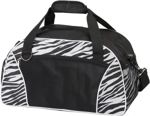 Preferred Nation Women's Zebra Duffle, Black and White, One Size