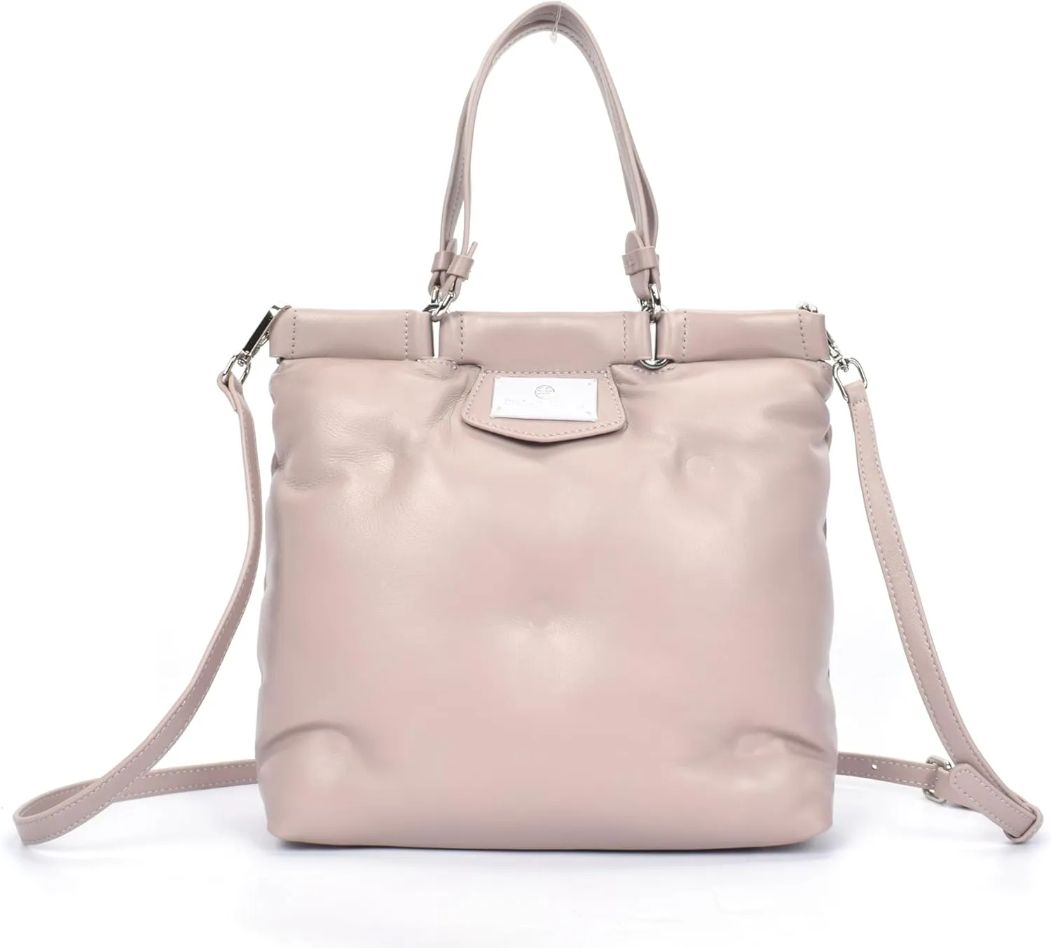 Premium Italian Leather Crossbody Bag for Women – 100% Genuine Leather Handbag. Shoulder Bag with Detachable Strap