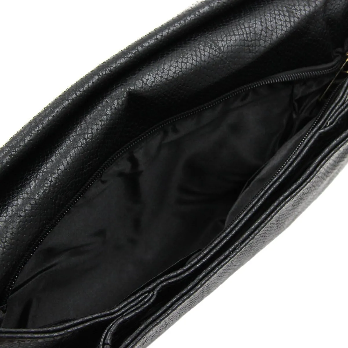 Premium Snakeskin PU Leather Roll Up Flap Clutch Evening Bag - Diff Colors