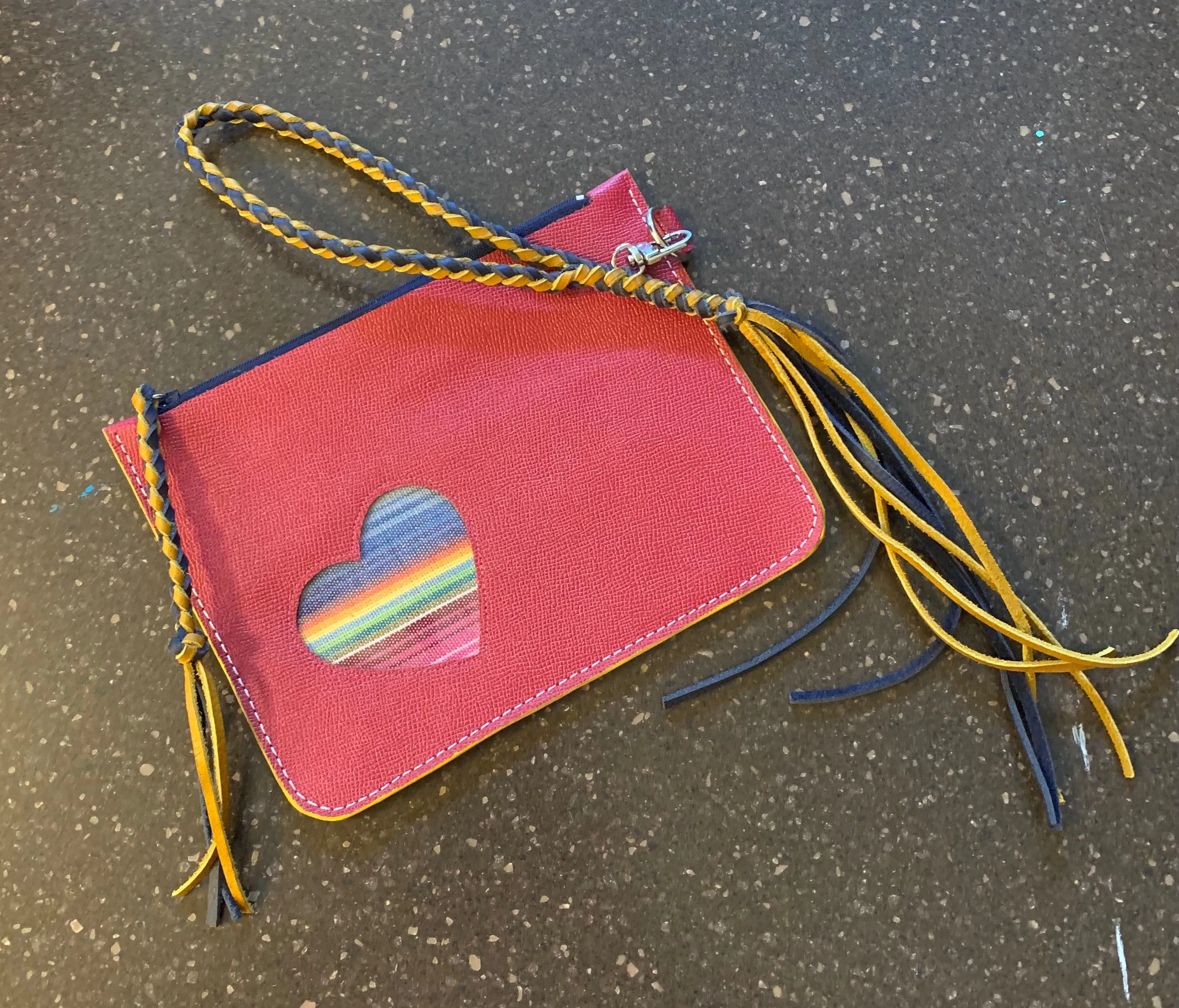 Pretty in Pink Leather Clutch