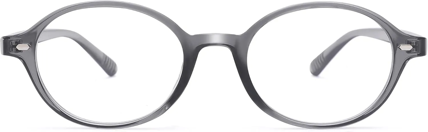 Pro Acme Oval Blue Light Blocking Glasses for Women Men, Vintage Thick Frame Glasses Fake Nerd Lightweight 90s Eyeglasses