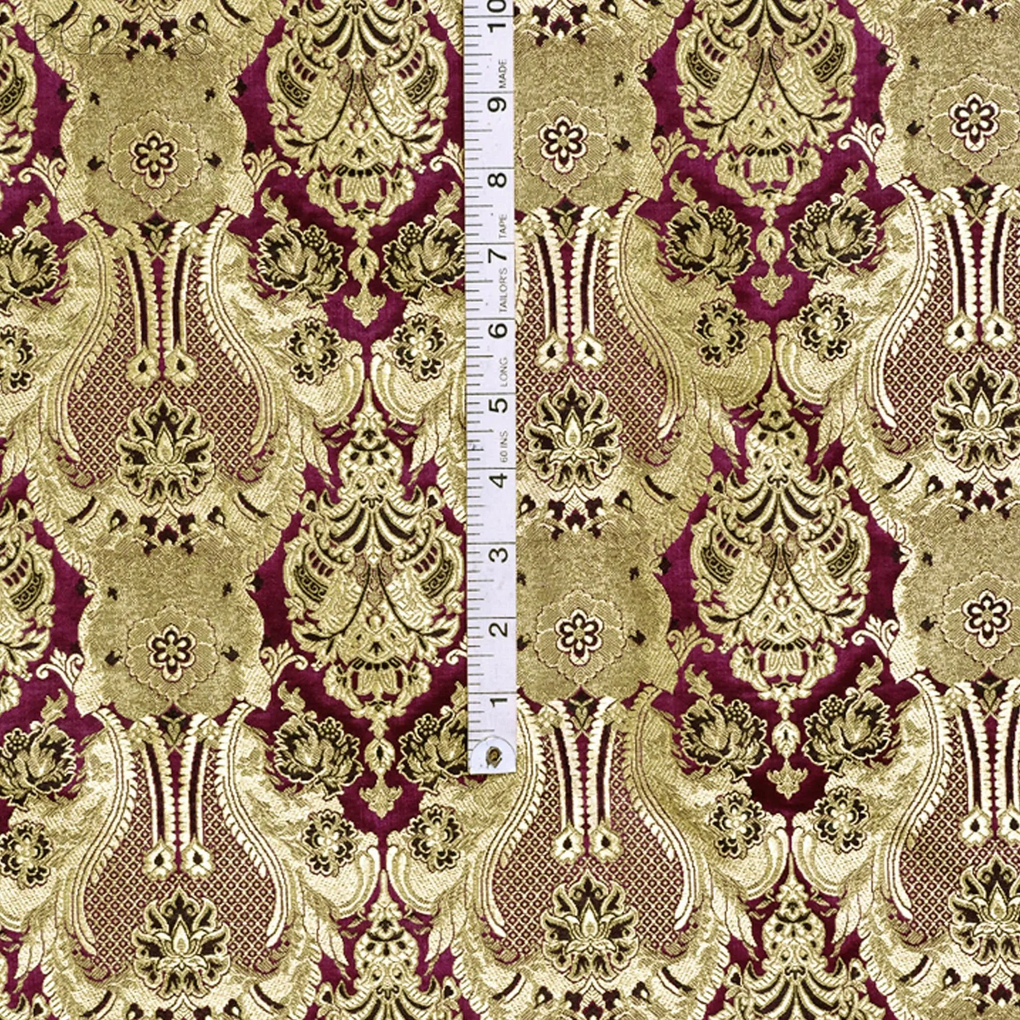 Purple Indian Brocade Fabric By The Yard Banarasi Wedding Bridal Dresses Material Lehenga Costume Sewing Crafting Home Decor Table Runners