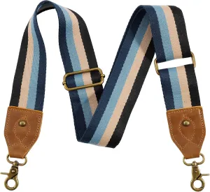 Purse Strap-2"Crazy Horse Leather Wide Shoulder Strap Adjustable Replacement,Jacquard Embroidery Bag Straps