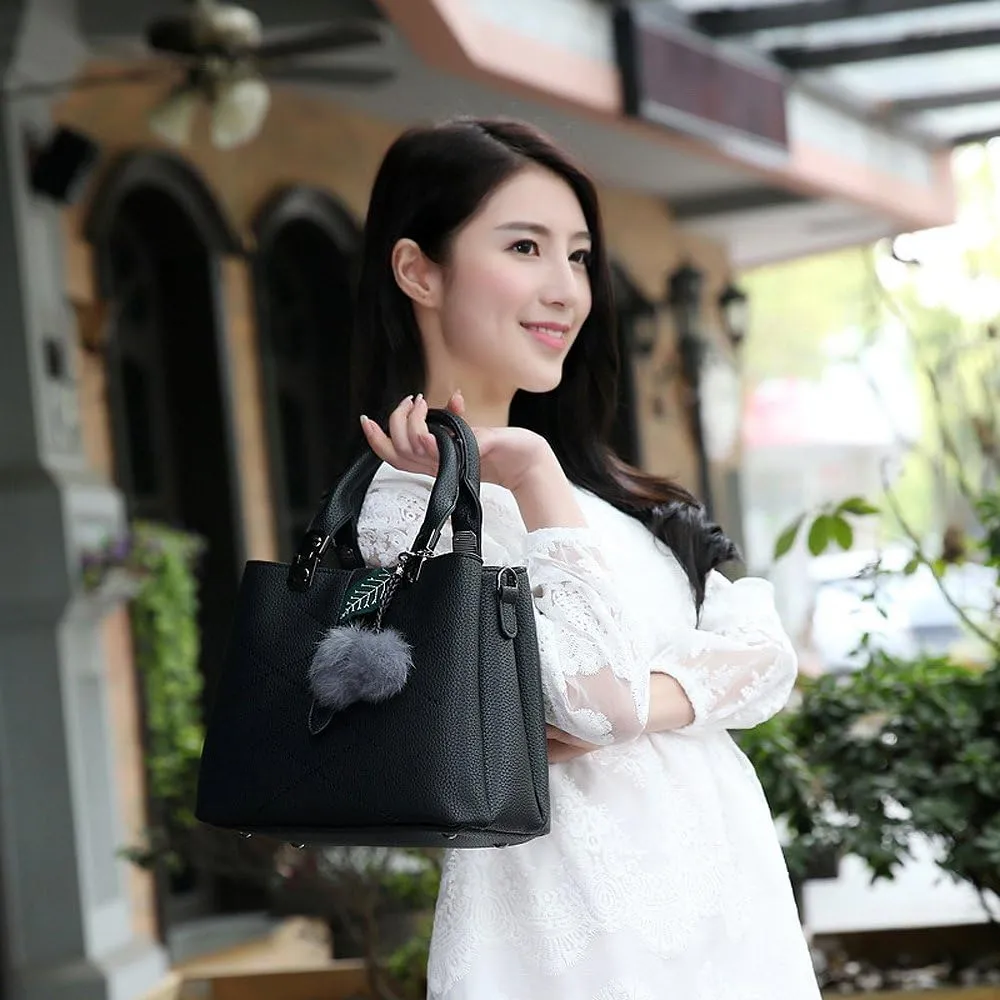 Purses and Handbags for Women Utility Top Handle Satchel Tote Bags with 3 Compartments Ladies Crossbody Bags Medium Size