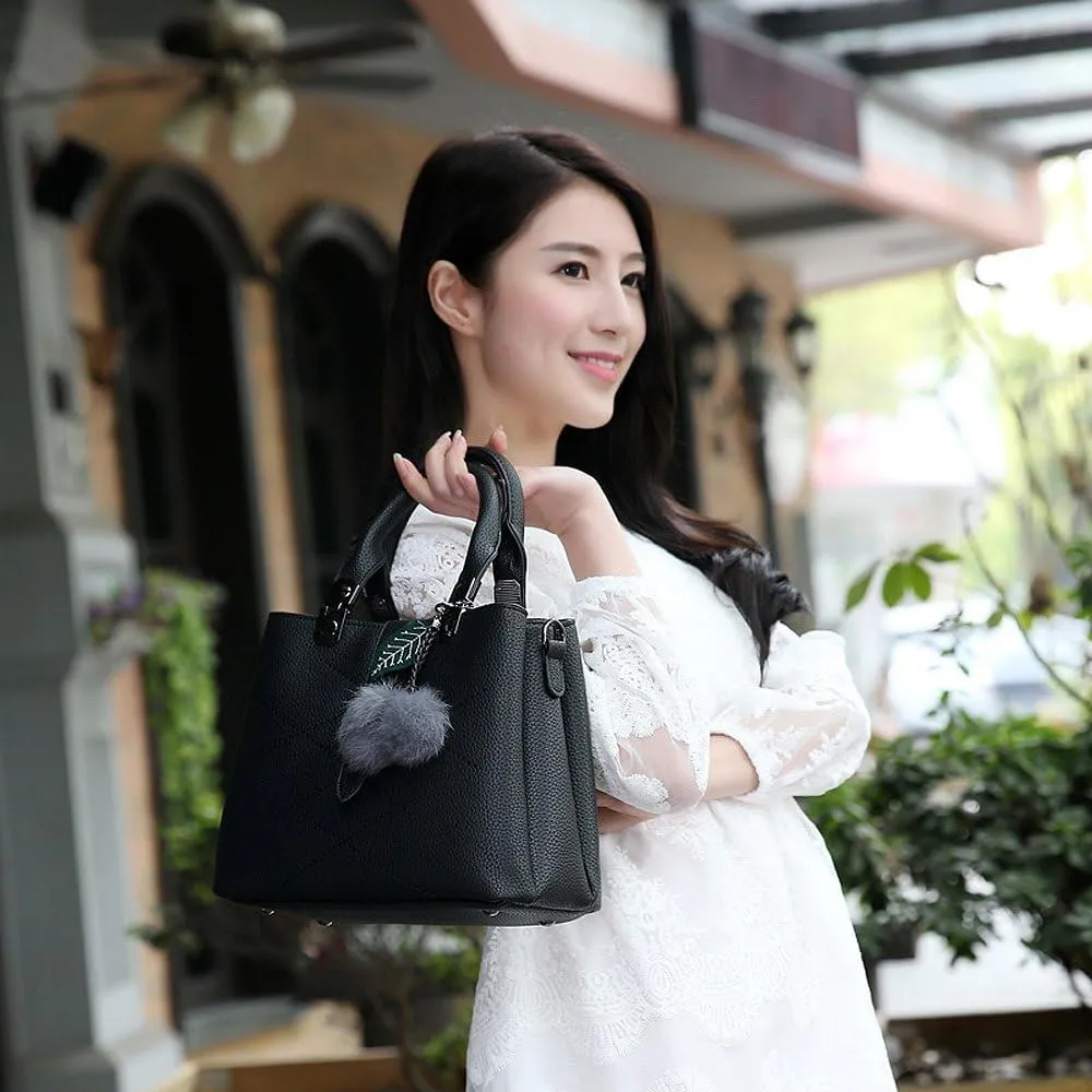 Purses and Handbags for Women Utility Top Handle Satchel Tote Bags with 3 Compartments Ladies Crossbody Bags Medium Size