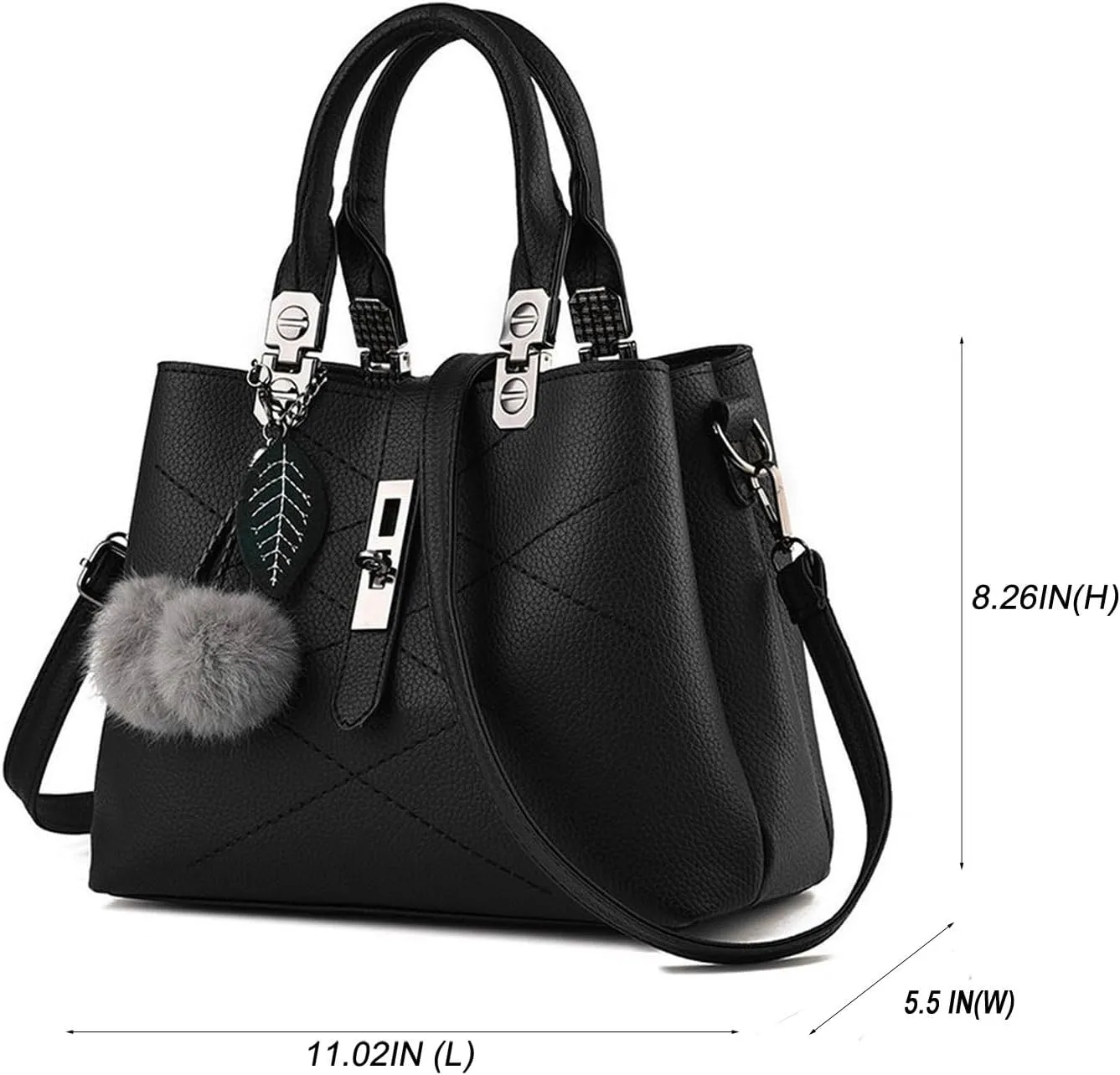 Purses and Handbags for Women Utility Top Handle Satchel Tote Bags with 3 Compartments Ladies Crossbody Bags Medium Size