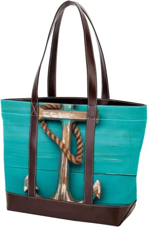 Purses for Women,Tote Bag for Women,Handbags for Women,Anchor Deck Blue Summer Ocean