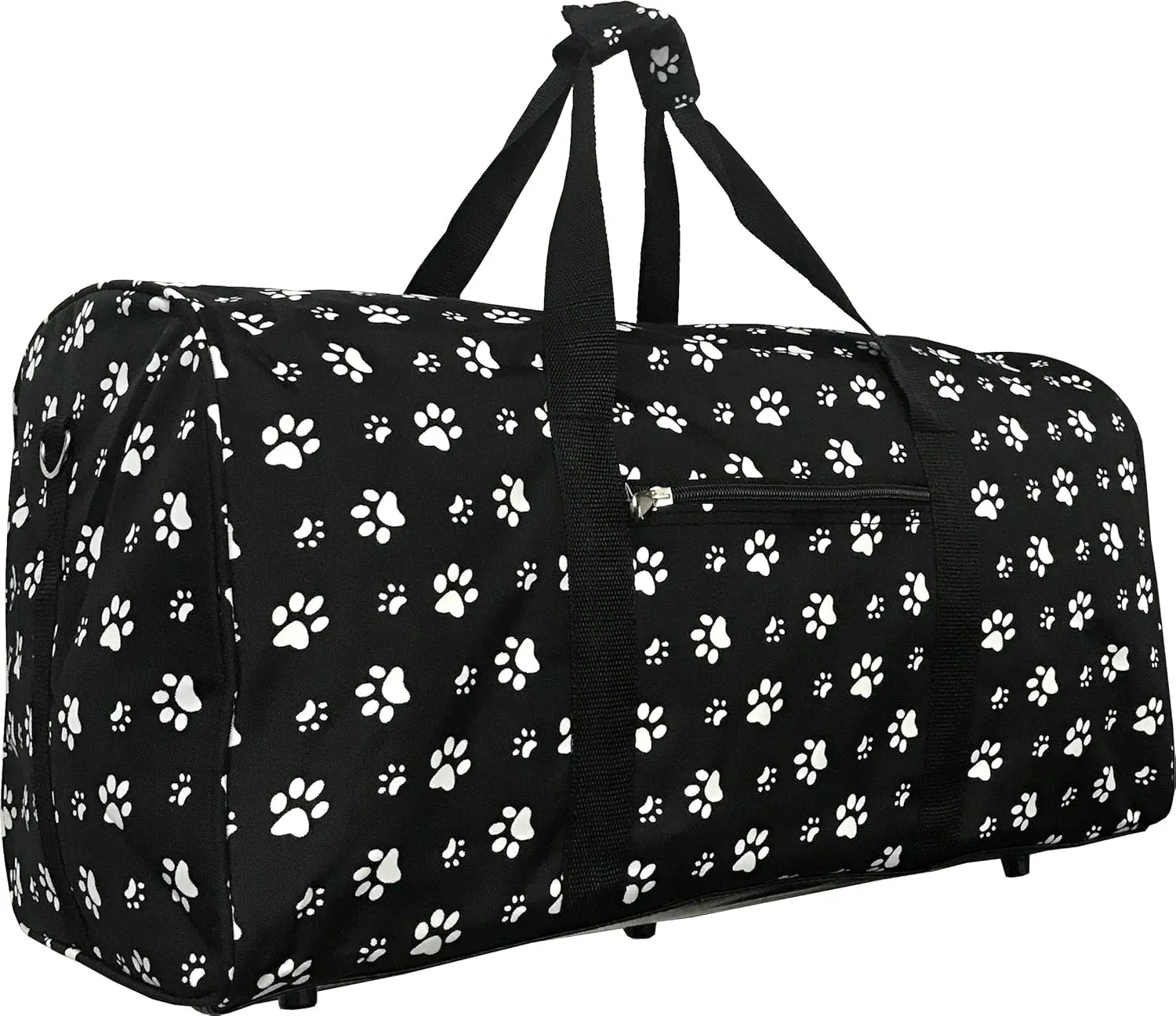 "TOP PACK" 22" Women Fashion Print Duffel Bag (Paw-Black)