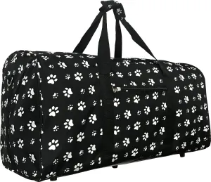 "TOP PACK" 22" Women Fashion Print Duffel Bag (Paw-Black)