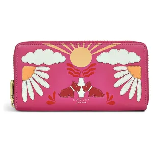 Radley Rising Sun Large Zip Around Matinee Purse - Coulis