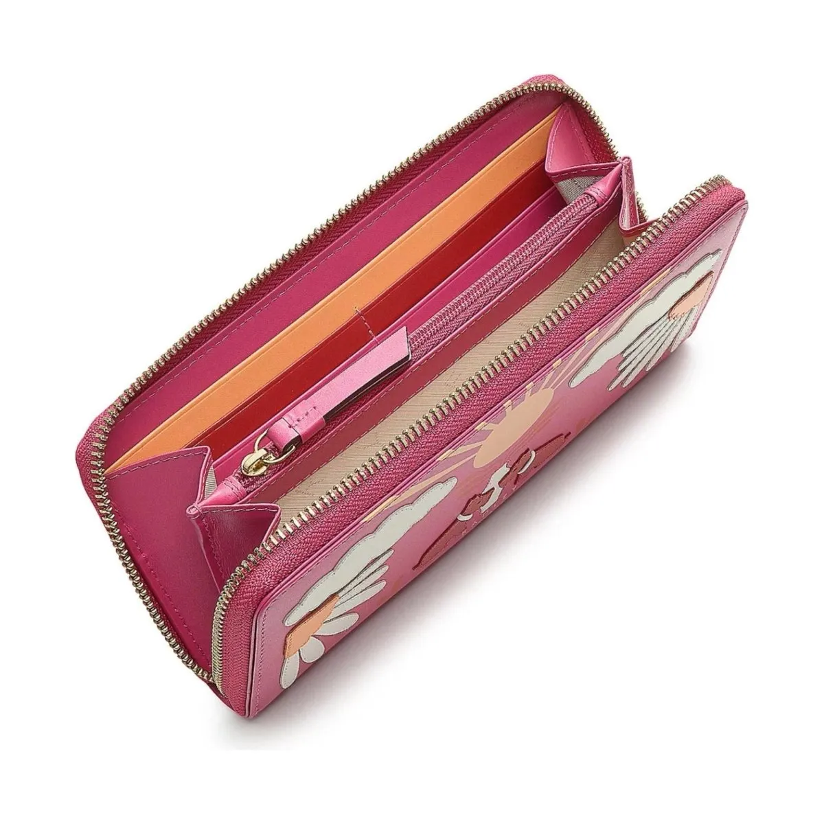 Radley Rising Sun Large Zip Around Matinee Purse - Coulis