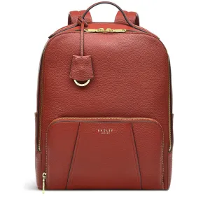 Radley Wood Street 2.0 Medium Ziptop Backpack - Rust