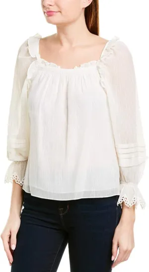 Rebecca Taylor womens Lurex Silk-blend Top