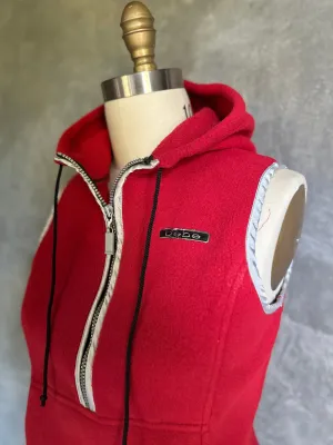 Red Bebe Zip Up Fleece Vest