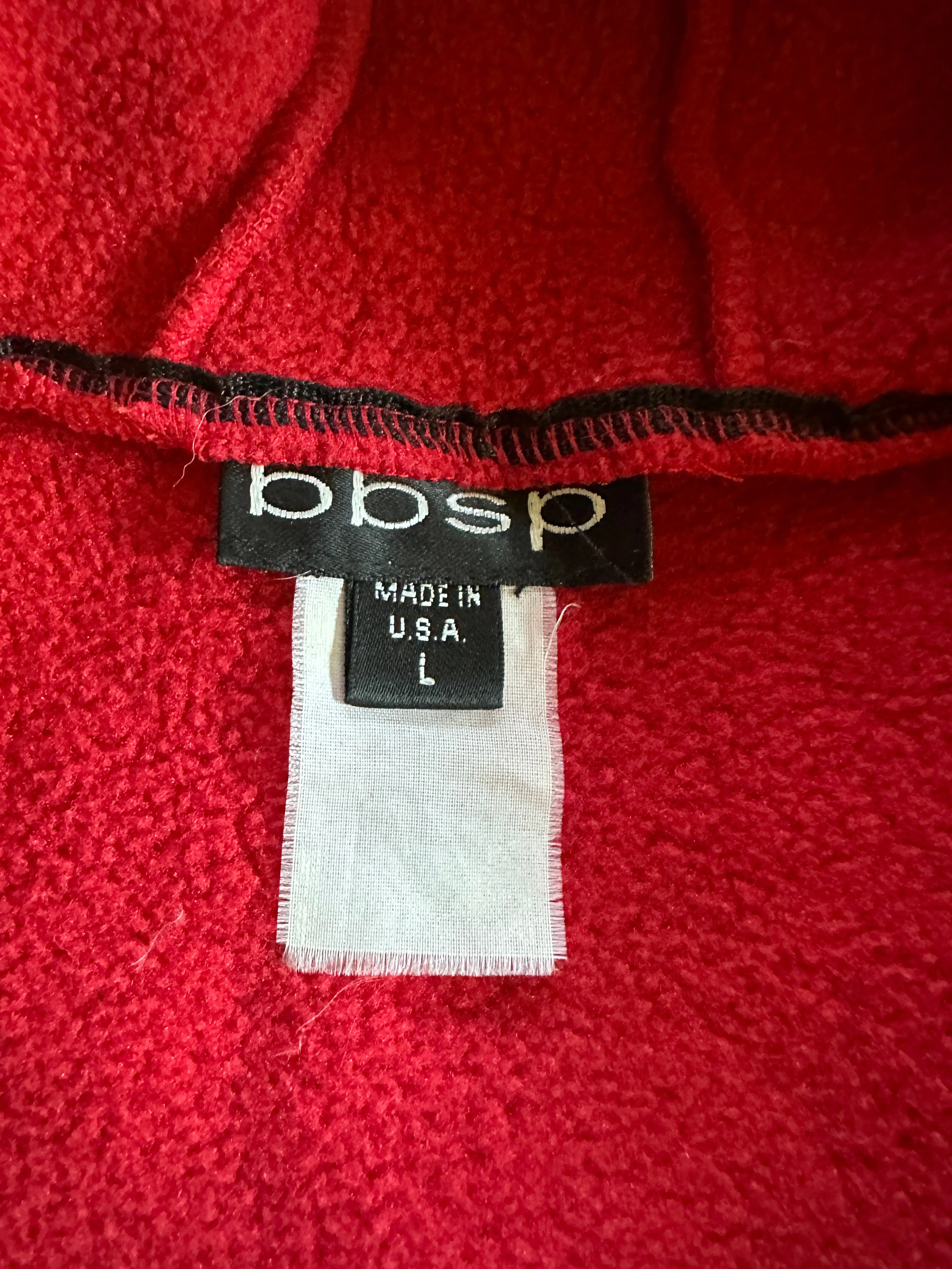Red Bebe Zip Up Fleece Vest