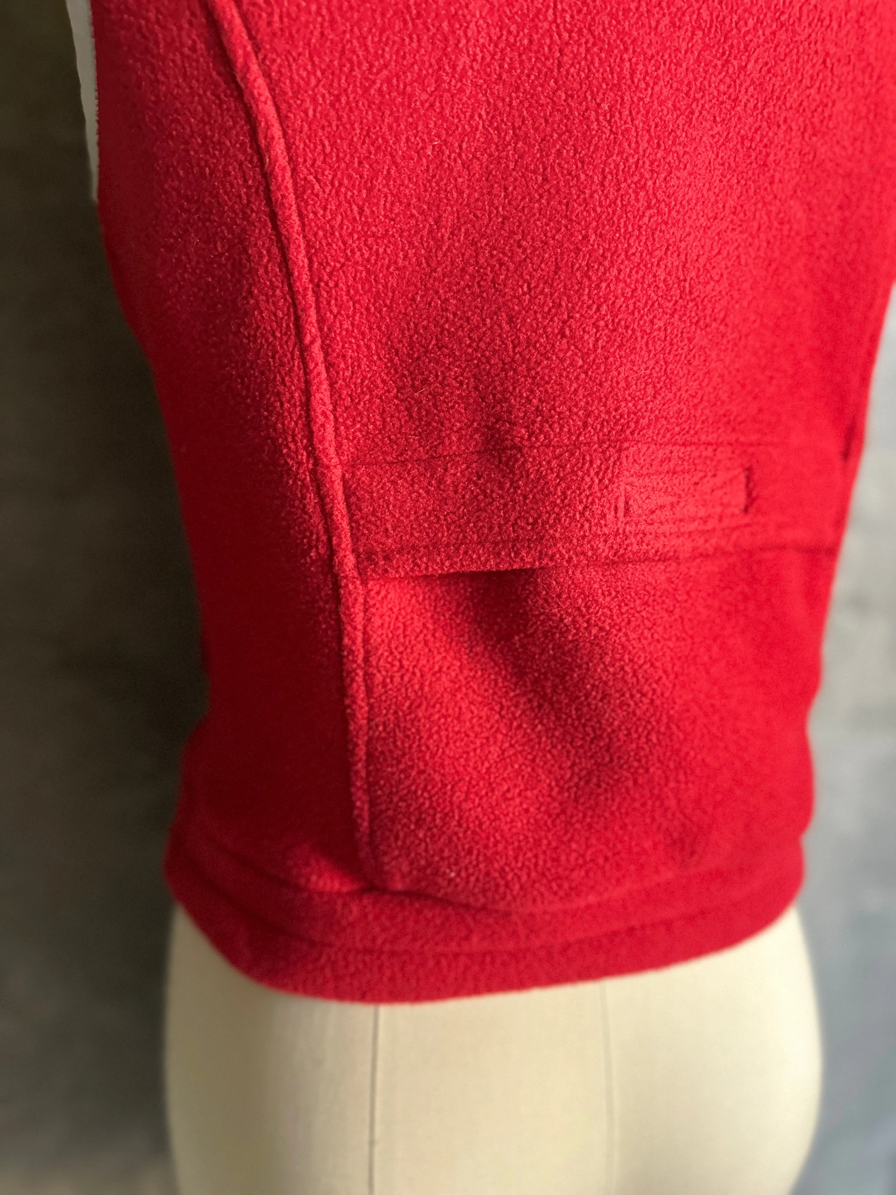 Red Bebe Zip Up Fleece Vest