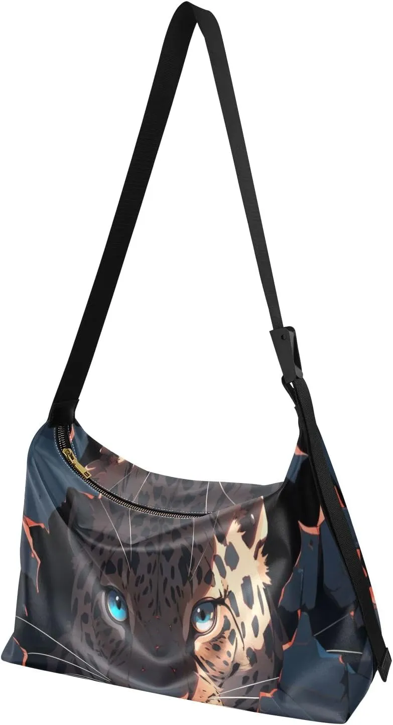 Red Crabs Corals Shells Shoulder Bag, Leather Hobo Handbags for Women, Vegan Leather Bag