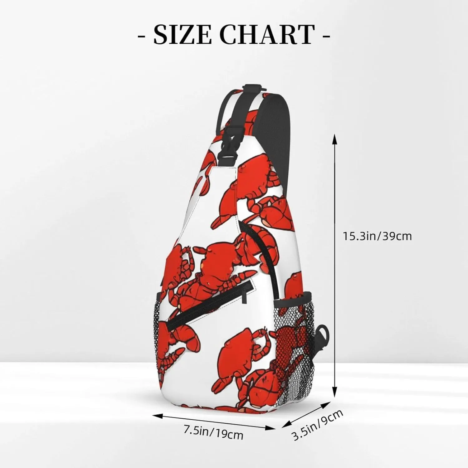 Red Lobster Print Print Cross Chest Bag Diagonally Durable & Comfortable For Travel And Daily Use