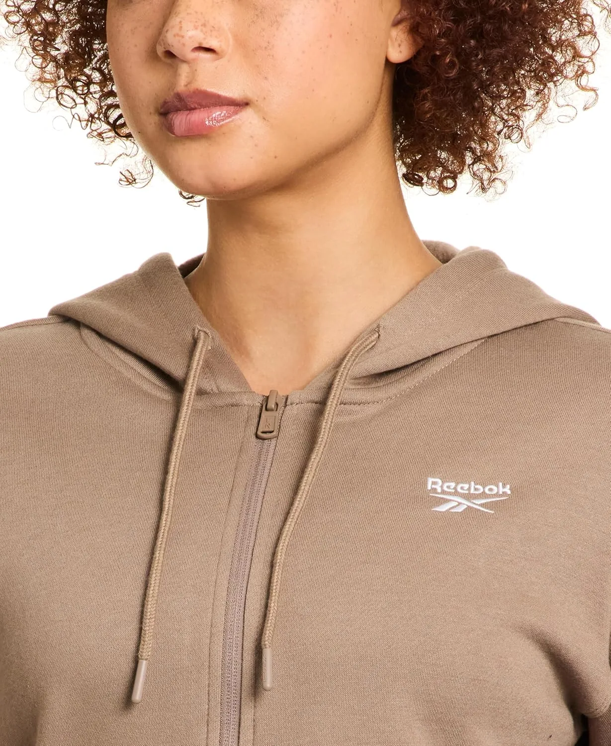 Reebok Women's Cozy French Terry Full-Zip Hooded Sweatshirt