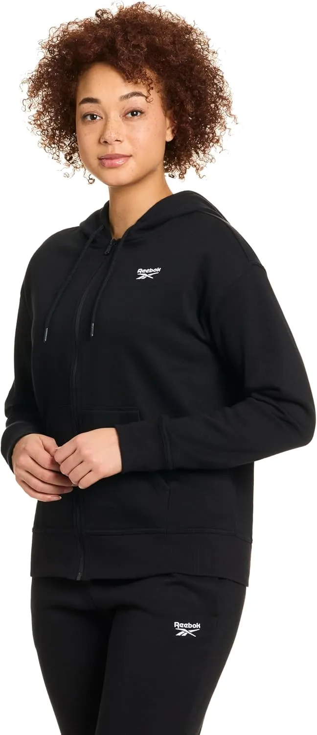 Reebok Women's Cozy French Terry Full-Zip Hooded Sweatshirt