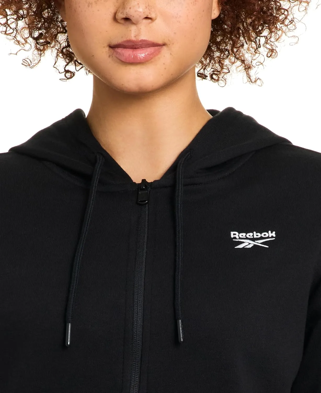 Reebok Women's Cozy French Terry Full-Zip Hooded Sweatshirt