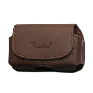Reiko HORIZONTAL POUCH HP07A BLACKBERRY 8300 IN BROWN 4.30 X 2.40 X 0.60 INCHES