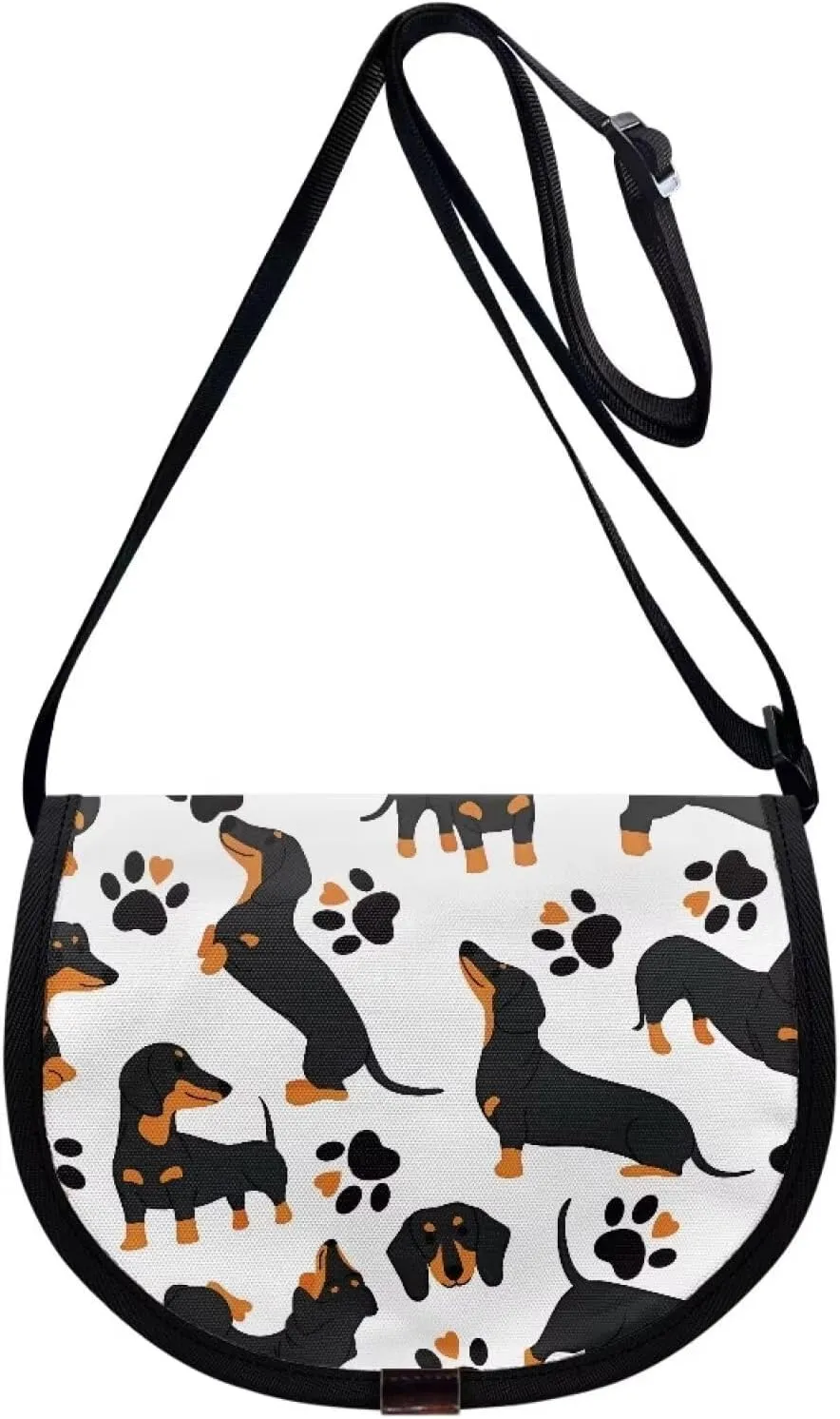 Renewold Cute Dachshund Pattern Crossbody Purse for Boys Girls Shoulder Bag with Adjustable Strap Kids Teens Cross Body Bag Messenger Bags Crossbody Handbags for Storage Coin Wallet Keys Toys