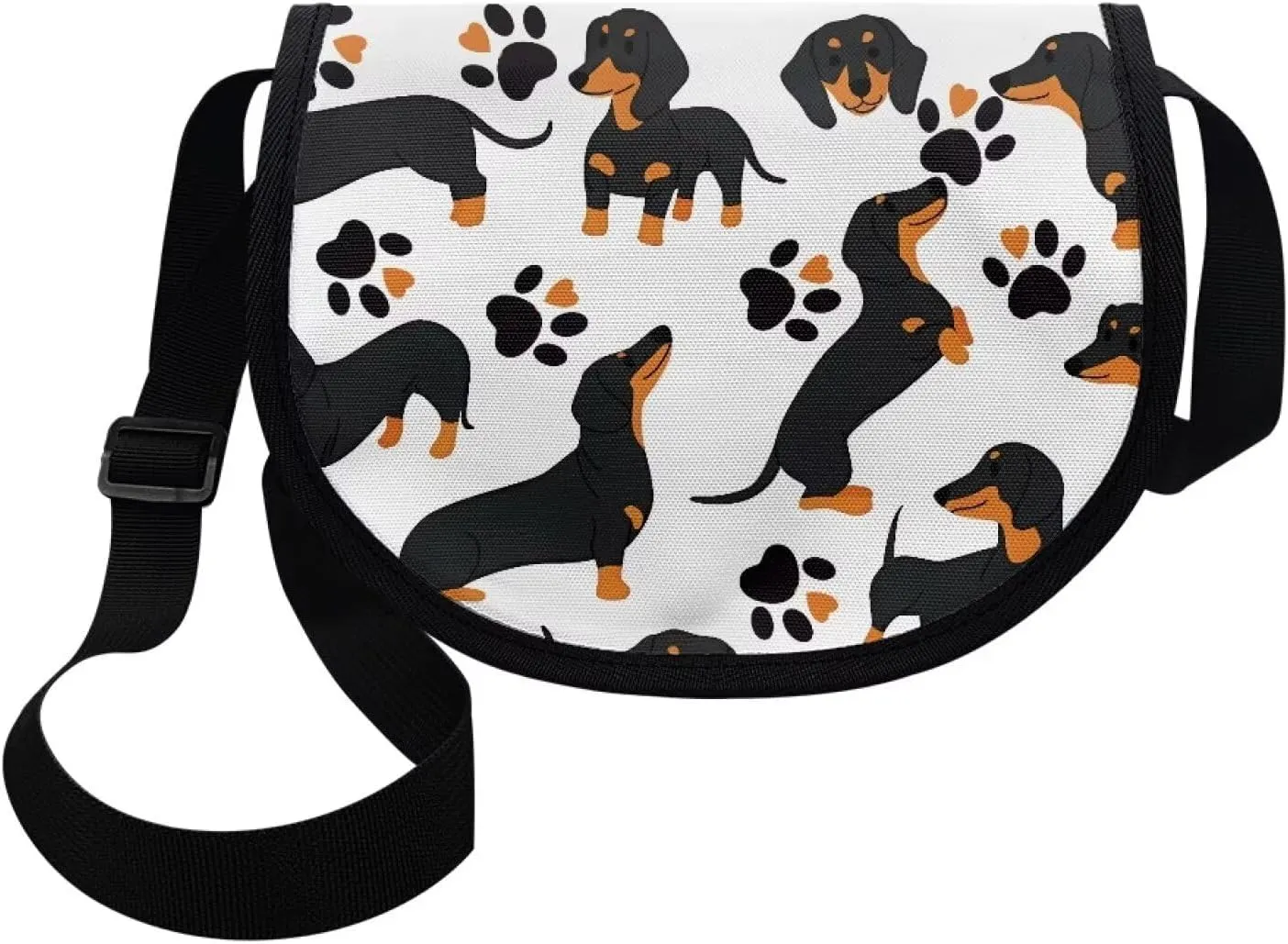 Renewold Cute Dachshund Pattern Crossbody Purse for Boys Girls Shoulder Bag with Adjustable Strap Kids Teens Cross Body Bag Messenger Bags Crossbody Handbags for Storage Coin Wallet Keys Toys