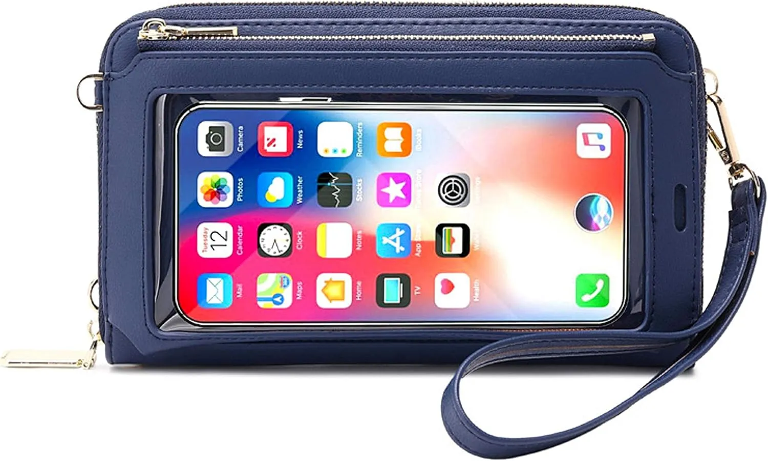 RFID Blocking Touch Screen Phone Bag Small Crossbody Bag Shoulder Handbag Wristlet for Women