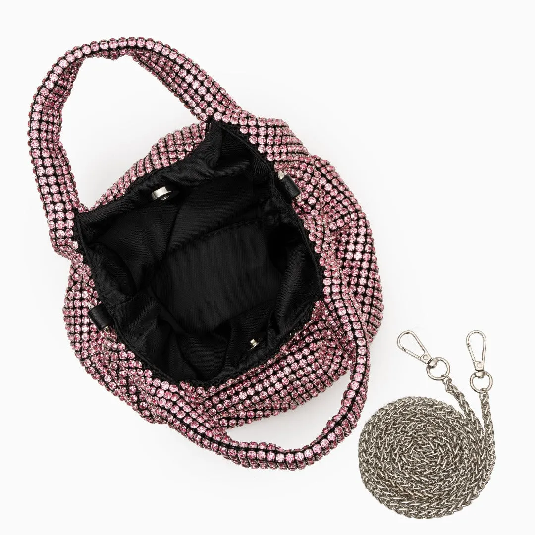 Rhinestone handbag - glittering evening purse for women, luxury hobo tote bag