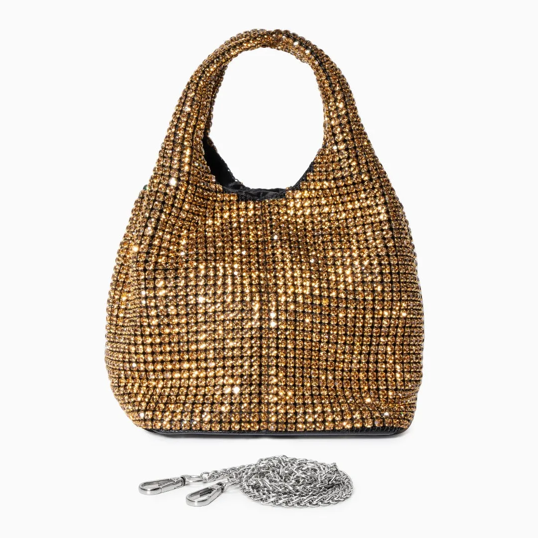 Rhinestone handbag - glittering evening purse for women, luxury hobo tote bag