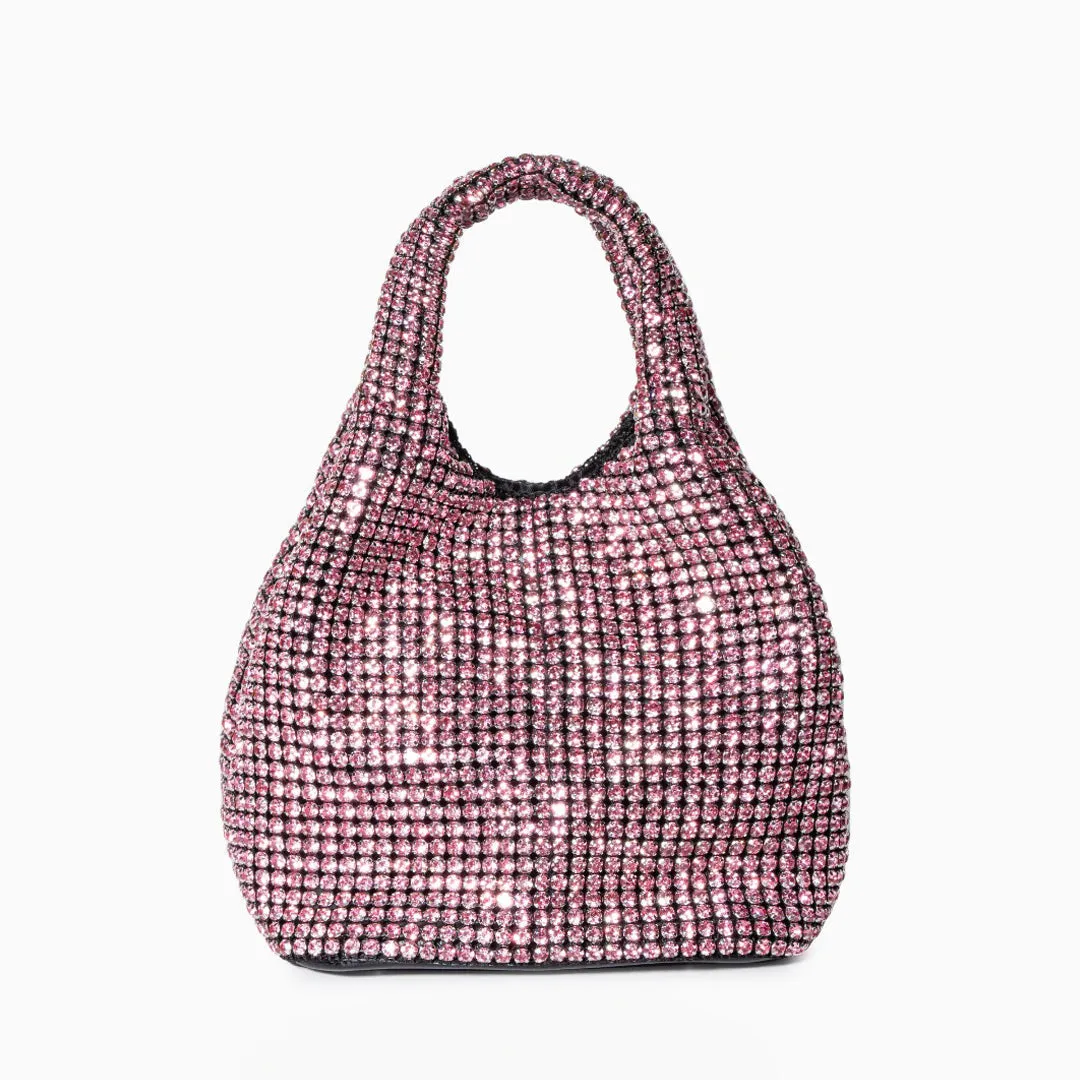 Rhinestone handbag - glittering evening purse for women, luxury hobo tote bag